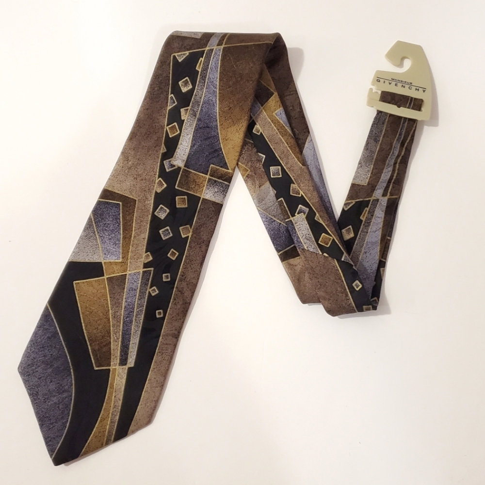 Monsieur Givenchy - Vintage Silk Men's Patterned Tie